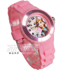 Disney 迪士尼 時尚卡通手錶 冰雪奇緣 艾莎公主 安娜公主 兒童手錶 數字 女錶 粉紅色 DT冰雪PA