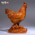 黃花梨木雕母雞擺件大吉大利生肖雞招財家居裝飾品風水紅木工藝品