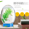 [投資團購批發]禮品贈品LED創意家居水族箱桌面小魚缸創意生態迷你小魚缸50入