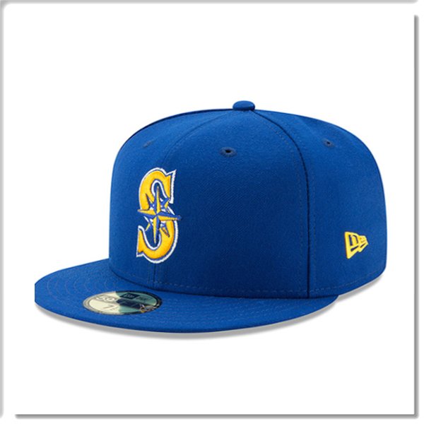 【ANGEL NEW ERA】NEW ERA MLB 西雅圖 水手 59FIFTY 正式球員帽 通用 寶藍色 棒球帽