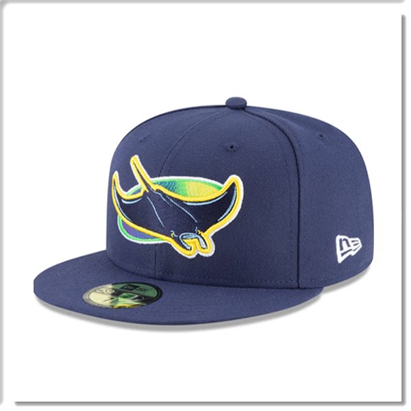 【ANGEL NEW ERA】NEW ERA MLB 坦帕灣 光芒 59FIFTY 球員帽 通用 深藍 魔鬼魚 棒球帽