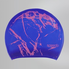 【線上體育】SPEEDO 成人長髮用矽膠泳帽 Long Hair 紫-印花 SD811306B709