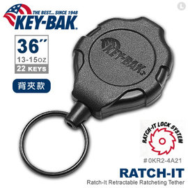 【詮國】KEY-BAK 美國經典鑰匙圈 - Ratch-It 鎖定系列36吋超級負重伸縮鑰匙圈(附背夾) - 0KR2-4A21