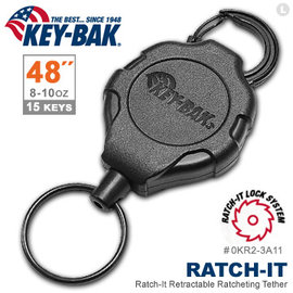 【詮國】KEY-BAK 美國經典鑰匙圈 - Ratch-It 鎖定系列48吋強力負重伸縮鑰匙圈(附扣環) / 0KR2-3A11