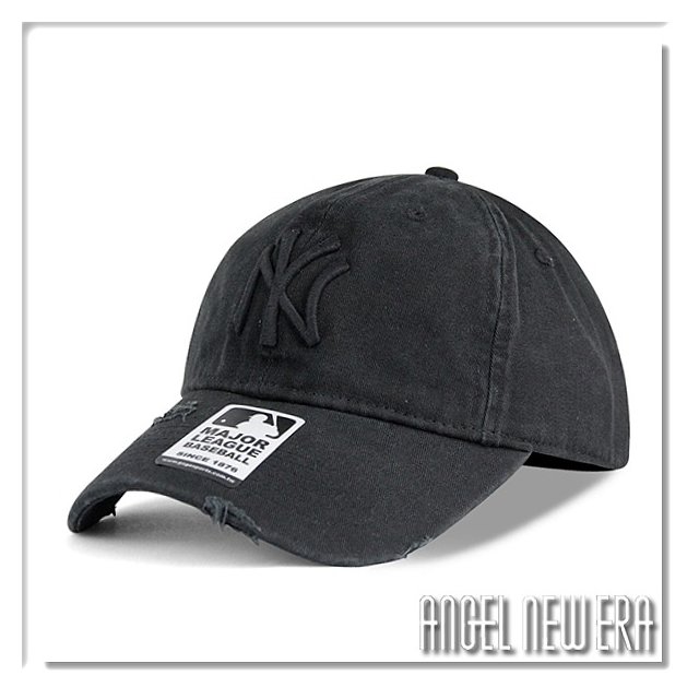 ANGEL NEW ERA 】MLB Old Fashioned Cap NY 紐約洋基黑老帽破壞水洗軟