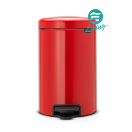 【易油網】BRABANTIA PEDAL BIN 紅色 時尚腳踏式垃圾桶12L #112003
