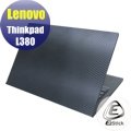 【Ezstick】Lenovo ThinkPad L380 黑色立體紋機身貼 (含上蓋貼、鍵盤週圍貼) DIY包膜