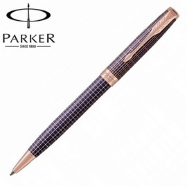 【派克 PARKER】卓爾系列 紫砂純銀格金夾 原子筆 P1931545 /支