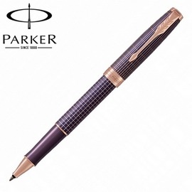 【派克 PARKER】卓爾系列 紫砂純銀格金夾 鋼珠筆 P1931544 /支