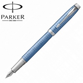 【派克 PARKER】新IM系列 高尚經典 鈦藍格紋 鋼筆 P1931688 /支