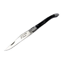 法國 Laguiole拉奇歐勒黑牛角柄4.25吋折刀 -#LAG RD90511