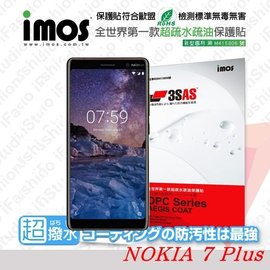 【愛瘋潮】諾基亞 NOKIA 7 Plus iMOS 3SAS 防潑水 防指紋 疏油疏水 螢幕保護貼