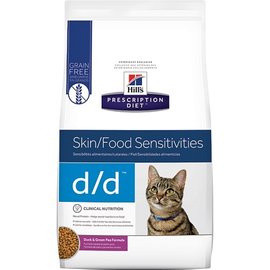 （訂購）希爾思 Hills 貓用處方飼料 d/d《皮膚/食物敏感》鴨肉及豌豆配方 3.5lb 3.5磅