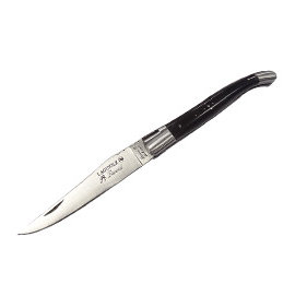 法國Laguiole拉奇歐勒黑牛角柄4.625吋折刀 -#LAG RD90612