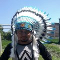 印第安酋長帽 cosplay 羽毛頭飾 酋長帽 印地安Warbonnet-S (含運特價中)