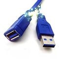 USB3.0數據線 3.0USB公對母延長線 機箱USB延 藍色包頭設計0.6米