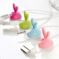 【童心屋】韓國兔耳朵固線器4枚裝 桌面粘膠理線器 電線位置整理收納固定器--隨機顏色