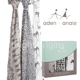 美國Aden+Anais 竹纖維毯子包巾(三入裝) 叢林迷彩款9220