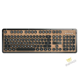 缺*硬派精璽* AZIO ELWOOD BT藍芽核桃木復古打字機機械式鍵盤|中文000270000049