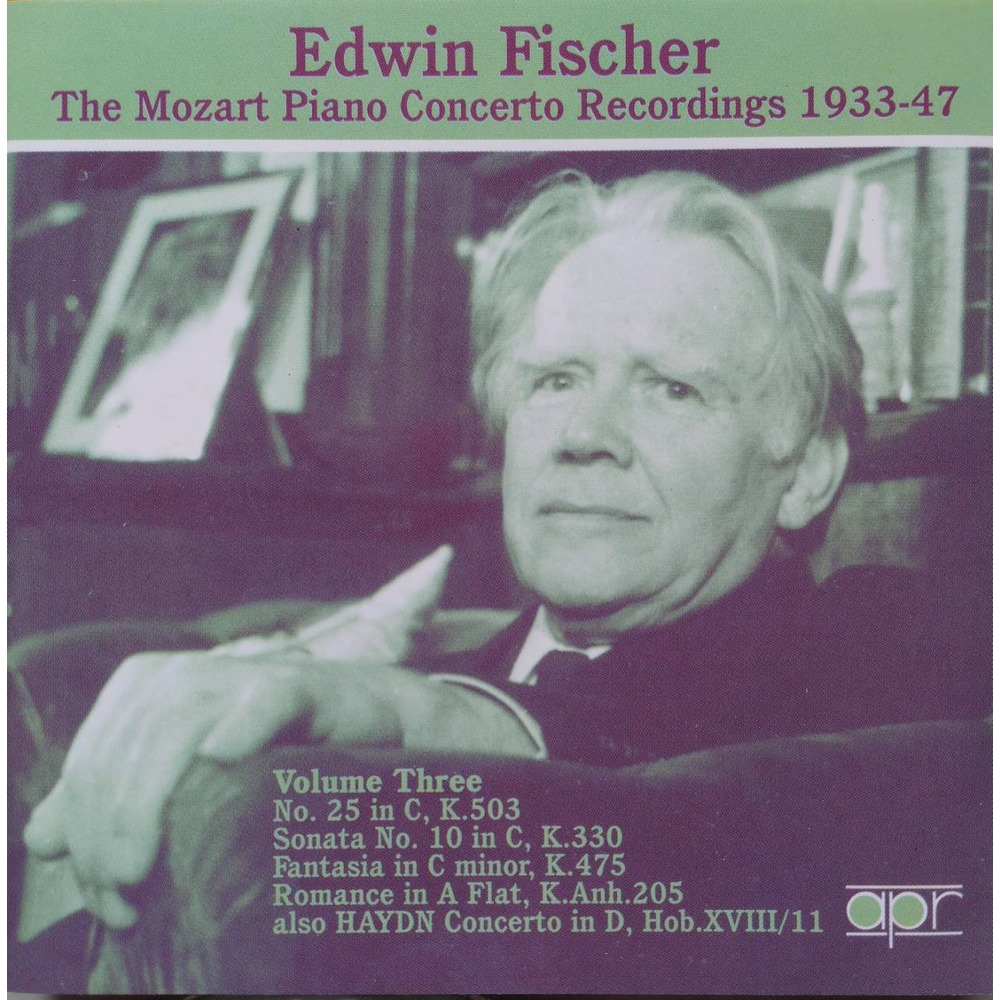 APR5525 鋼琴大師費雪彈莫札特 Edwin Fischer Mozart Piano Concerto No25 KV503 Sonata No10 KV330 Fantasia KV475 Haydn Hob18 (1CD)