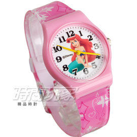 Disney 迪士尼 時尚卡通手錶 小美人魚 公主 兒童手錶 數字 女錶 粉紅色 D小美人魚大P1
