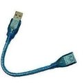 【世明3C】30公分USB延長線 透明USB2.0帶遮罩磁環 公對母延長線