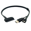 [已含稅]SA-075 SATA 22P轉ESATA USB 供電二合一SATA硬碟數據線 0.5m