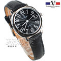 valentino coupeau范倫鐵諾 方圓數字時尚錶 防水手錶 真皮 黑 女錶 V61601B黑小