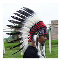 印第安酋長帽 cosplay 羽毛頭飾 酋長帽 印地安Warbonnet-S (含運特價中)