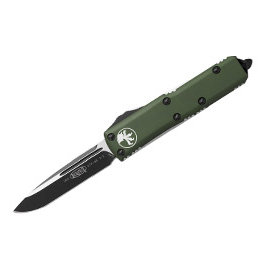 Microtech UTX-85 S/E綠鋁柄黑刃彈簧刀(M390鋼) -#MT 231-1 OD