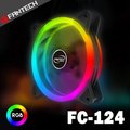 【EC數位】 FANTECH FC-124 雙光圈RGB燈效靜音風扇 靜音發光 12cm 散熱風扇 可串聯風扇