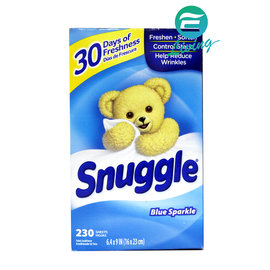 【易油網】SNUGGLE 熊寶貝 烘衣柔軟片(清新香) 藍色 230片 #45119