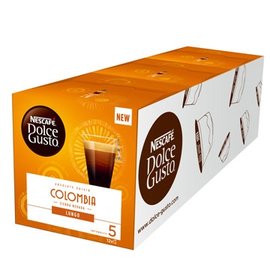 買5盒送1盒(隨機即期品) 雀巢 新型膠囊咖啡機專用 美式濃黑-哥倫比亞限定版(一條三盒入) 料號 12362769