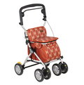 日本幸和TacaoF中型步行車(可代辦長照補助款申請)R122(橘色北歐風)帶輪型助步車/購物車/散步車/助行椅