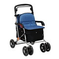 日本幸和TacaoF標準扶手型步行車(可代辦長照補助款申請)R132(水藍)帶輪型助步車/購物車/散步車/助行椅