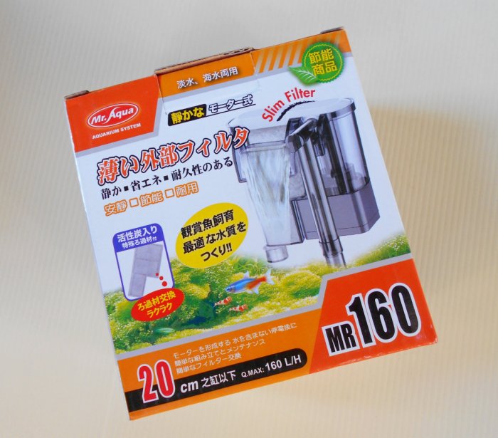 微笑的魚水族 Mr Aqua 水族先生 薄型外掛過濾器mini Mr160 附原廠濾材 Pchome 商店街