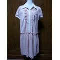 牧牧小舖~優質二手衣~(B049)ohoh mini粉色條紋短袖洋裝 孕婦裝 M號