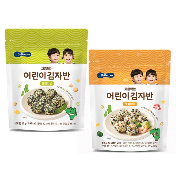 韓國 BEBECOOK 寶膳 嬰兒初食海苔酥 12M+ (2款可選)