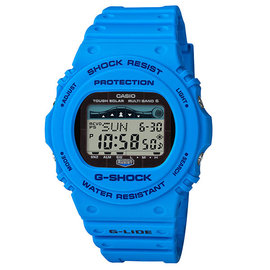 CASIO G-SHOCK GWX-5700CS-2 G-LIDE系列 經典復刻電波潮汐電子錶/藍綠色