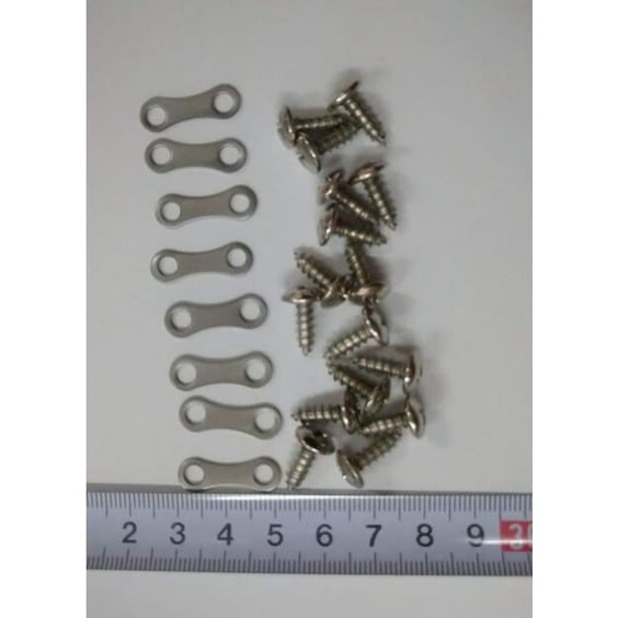 機車塑膠殼修補方便連結片小8字扣(8片16顆螺絲)