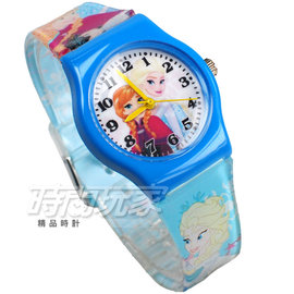 Disney 迪士尼 時尚卡通手錶 冰雪奇緣 艾莎公主 安娜 兒童手錶 數字女錶 粉藍色 D冰雪小B3