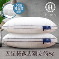 【Hilton 希爾頓】五星級純棉立體銀離子抑菌獨立筒枕/白色(B0065)
