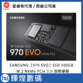 SAMSUNG SSD 500GB 970 EVO【MZ-V7E500BW】M.2 PCIe 3.0 NVMe 固態硬碟