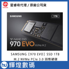 SAMSUNG SSD 1TB 970 EVO【MZ-V7E1T0BW】M.2 PCIe 3.0 NVMe 固態硬碟