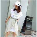 Verna&amp;co.{預購}韓版歐美時尚長版T恤荷葉邊無袖兩件式蕾絲魚尾洋裝C525