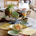 Verna&amp;Co.{現貨}日本進口北歐鄉極簡圖騰小花陶瓷餐碟餐盤五件組JA-0051