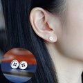Verna&amp;co{現貨｝韓版純銀925鈕扣耳針(A-59)