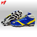 ► T1-pro ◄客製款棒壘球鞋 T1棒壘球膠釘鞋 TPU硬式膠釘 高筒 藍色X黃色 綁帶式