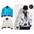 ZINIF 搖滾星球 KOREA 正韓 代購 DAHONG 滑面時尚感運動塗鴉x素色外套夾克