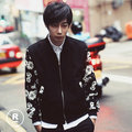 ZINIF 搖滾星球 KOREA 東大門正韓代購 立領玫瑰花袖拼接外套夾克